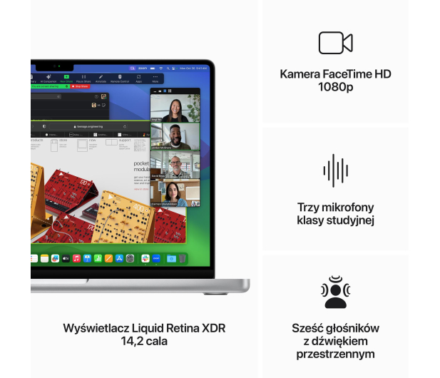 APPLE MacBook Pro M3 Pro 12-core CPU/18-core GPU/18GB/1TB SSD/14''/Srebrny (MRX73ZE/A) - 1192969 - zdjęcie 5